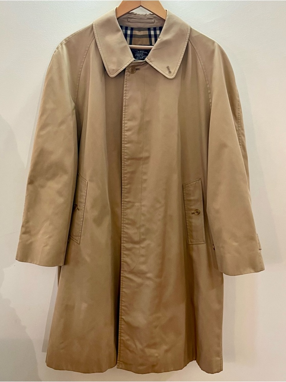 Vintage Burberrys Trench Coat Made in England Nova Check Oversized Quiet Luxury